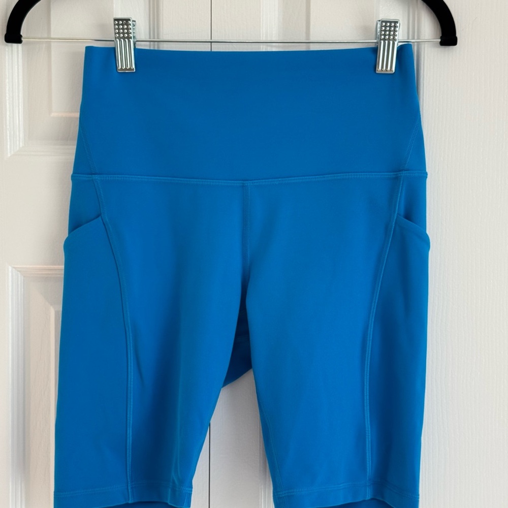 Lululemon Wunder Train High-Rise Short 8” with Pockets — Bright Blue — Size 6 - Picture 6 of 6